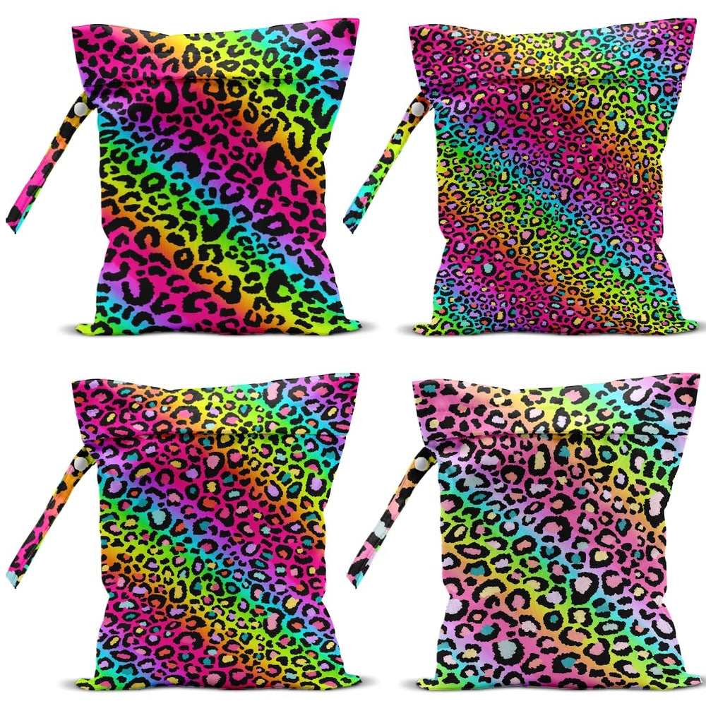 VBCVBGFH rainbow leopard wet bags four-pack for travel organization