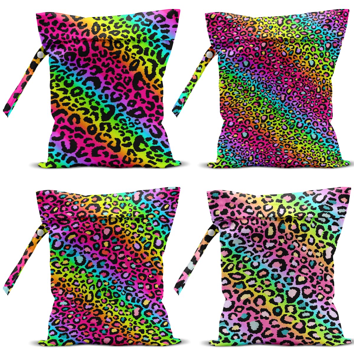 VBCVBGFH rainbow leopard wet bags four-pack for travel organization