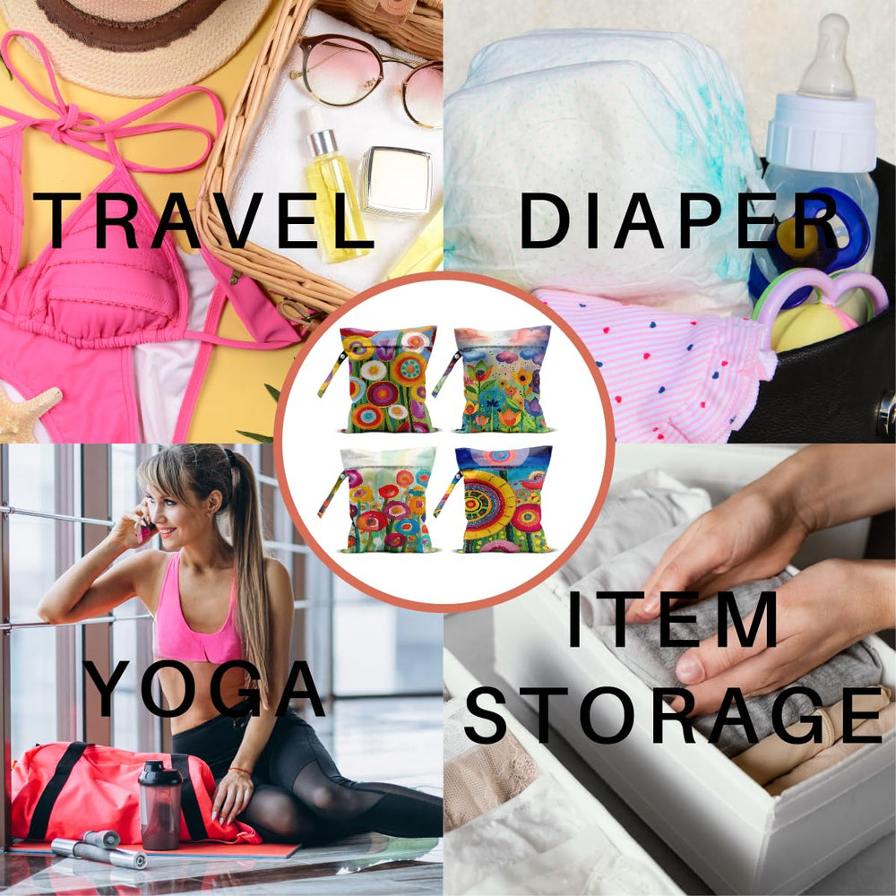VBCVBGFH wet bag size 9-8x12 fits diapers, toiletries, and swimsuits