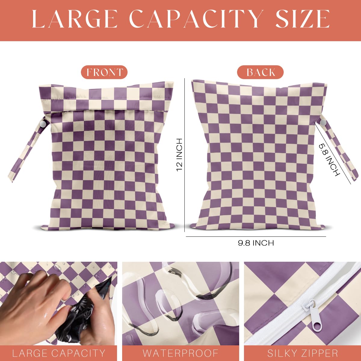 VBCVBGFH bag material highlights waterproof TPU-embedded polyester.
