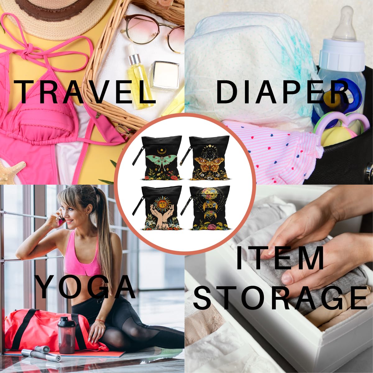 VBCVBGFH wet bag multi-use storage for toiletries or toys.