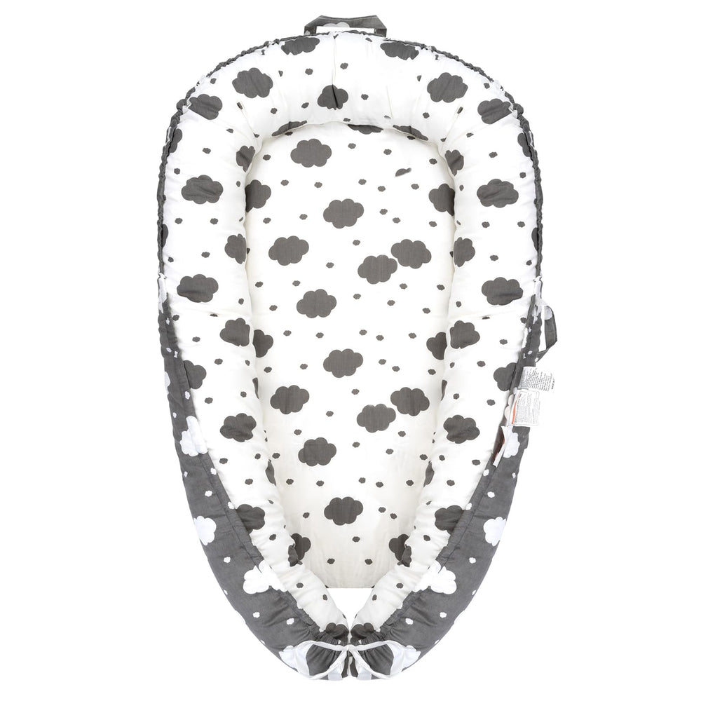 VCVOIP baby lounger with organic cotton cover offering cozy newborn support