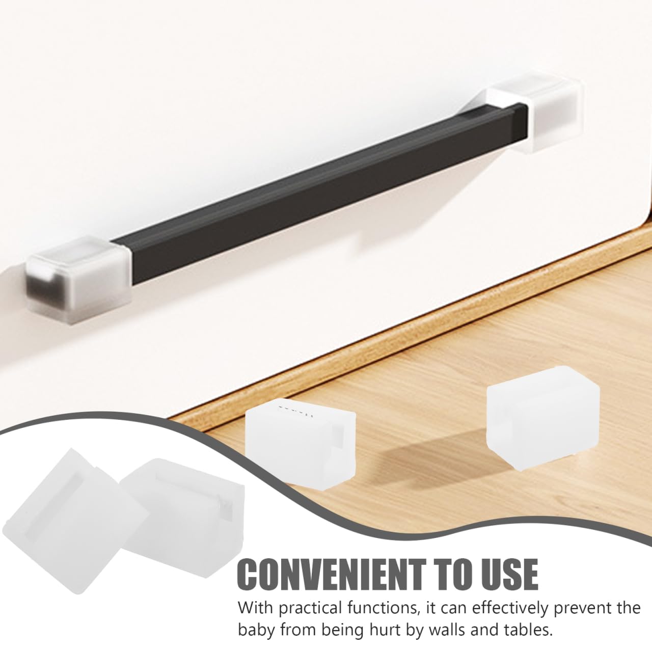 Veemoon chair cabinet wardrobe corner guard close-up; durable silicone for long-lasting use