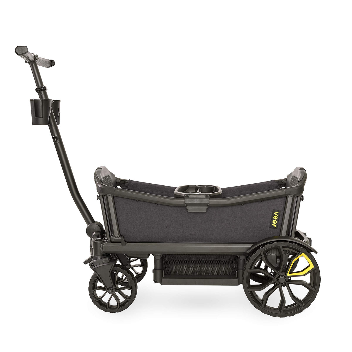 Veer All-Terrain Cruiser front view shows rugged framework for beach and park adventures