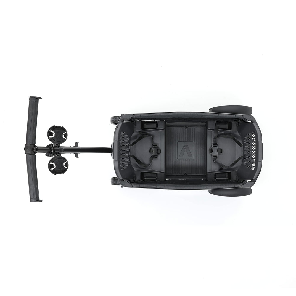 Veer All-Terrain Cruiser in use with two seats for shared family adventures