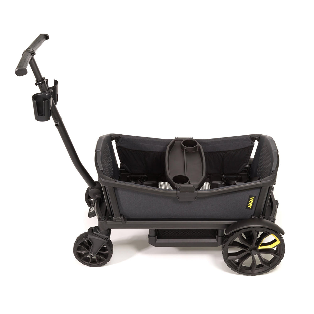 Veer All-Terrain Cruiser wagon-mode handle in action for pulling over uneven ground