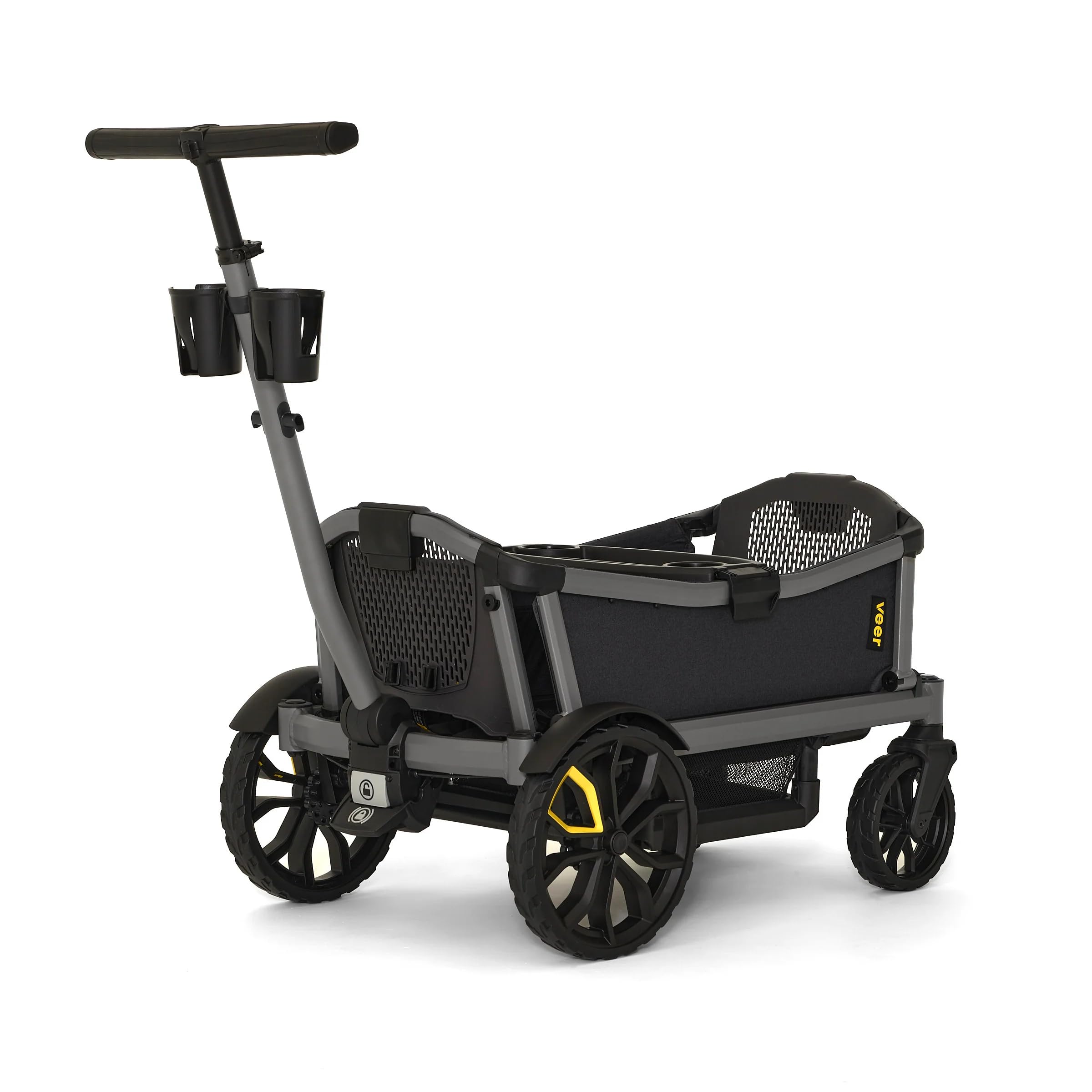 Veer Cruiser City rear view emphasizes built-in storage and seating layout.