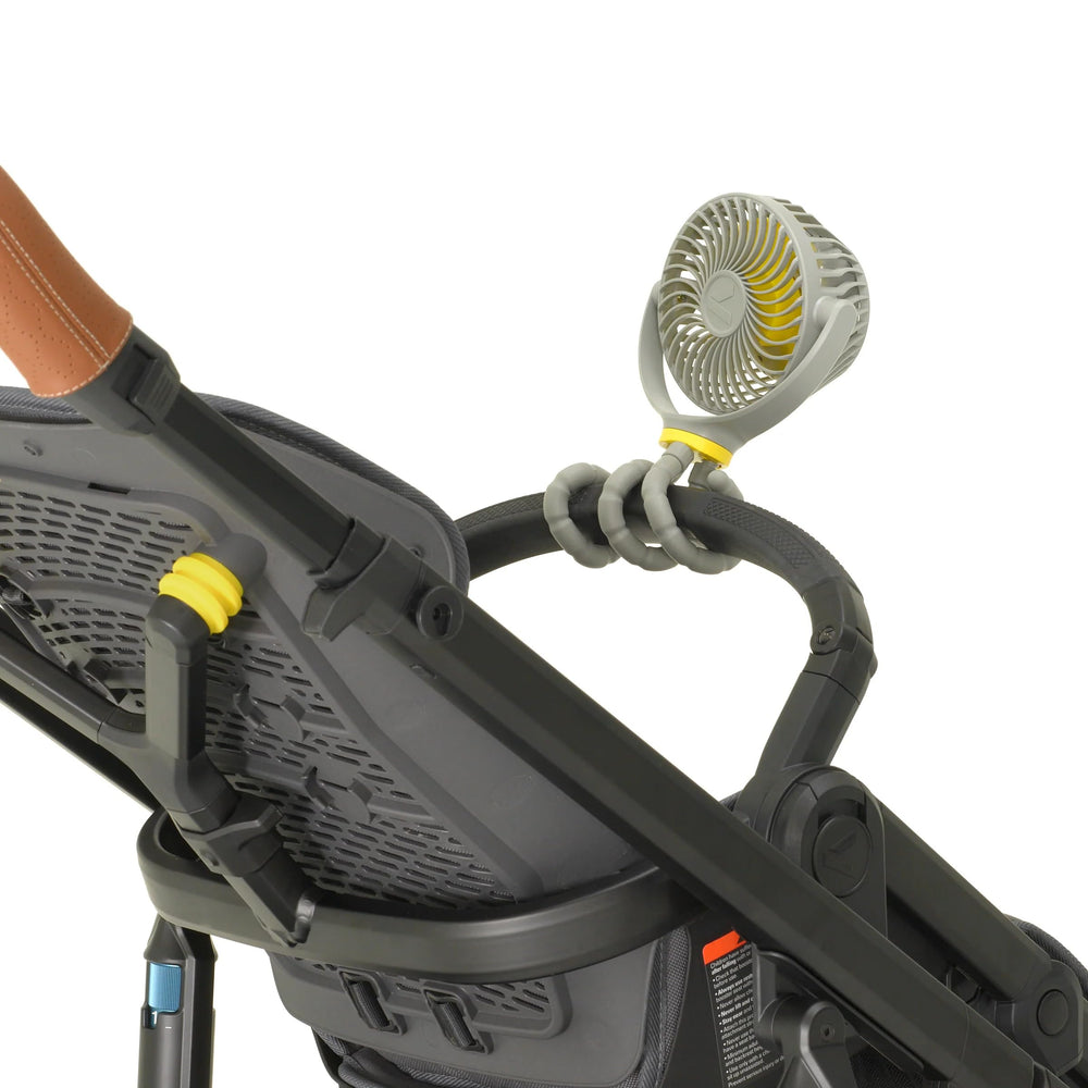 Veer Flex Fan baby-safe front grill highlights safety features