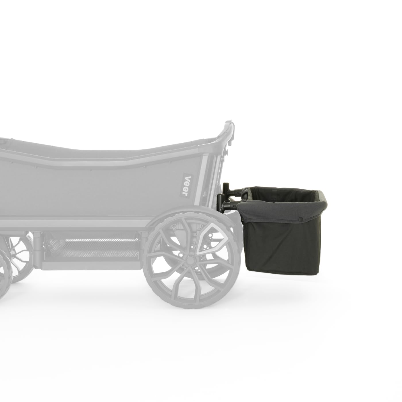 Veer rear storage basket mounted on 2-seater cruiser adds extra cargo space