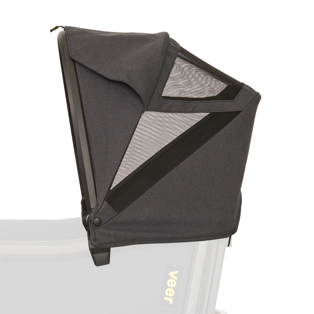Veer retractable canopy clip attachment enables quick shade on Cruiser 2 Seater.