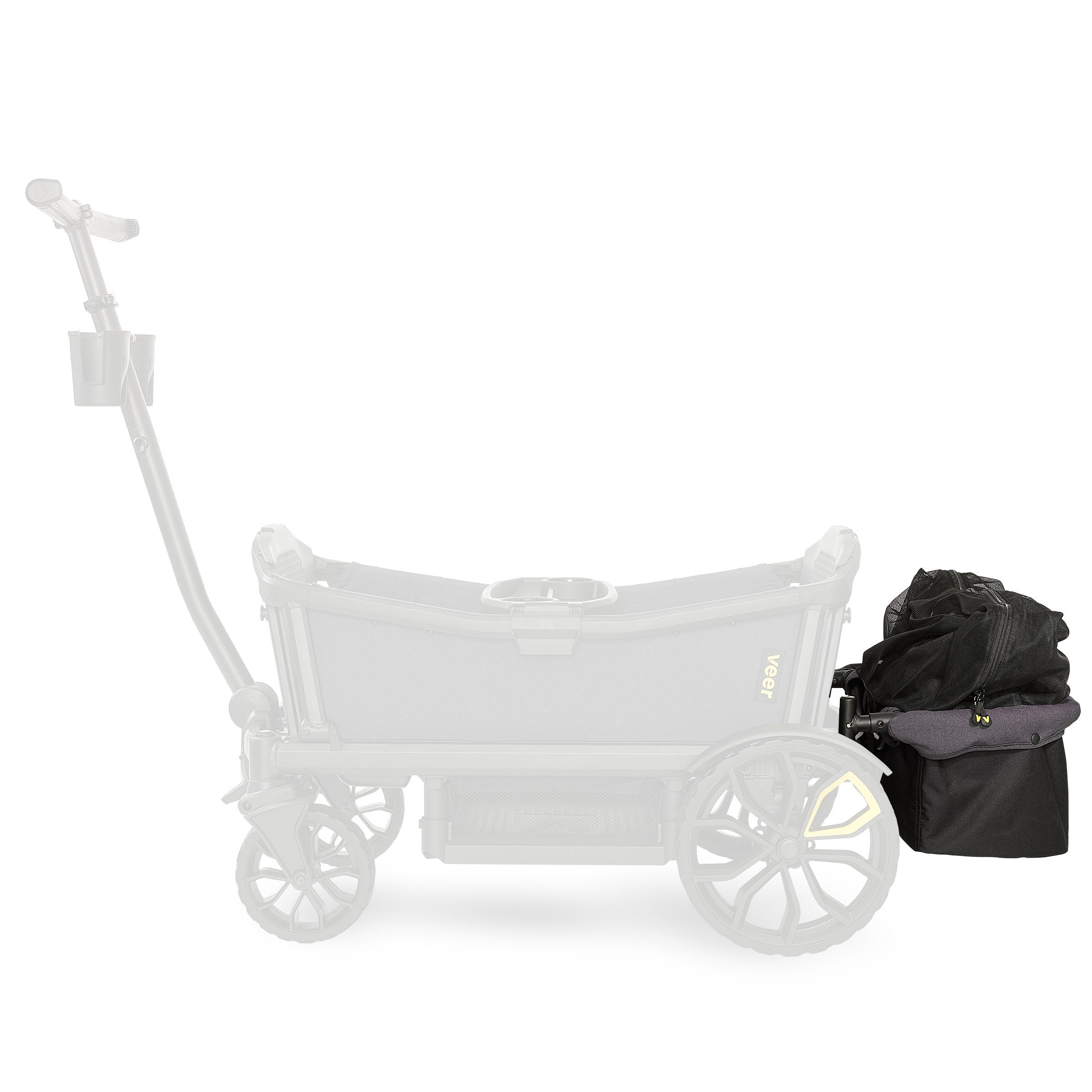 Veer napper compatible basket keeps essentials within reach