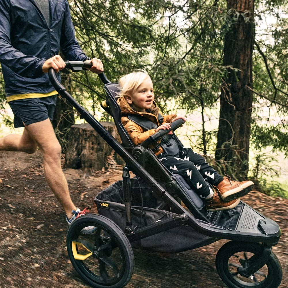 Veer Switchback &Jog front swivel wheel enables tight turns