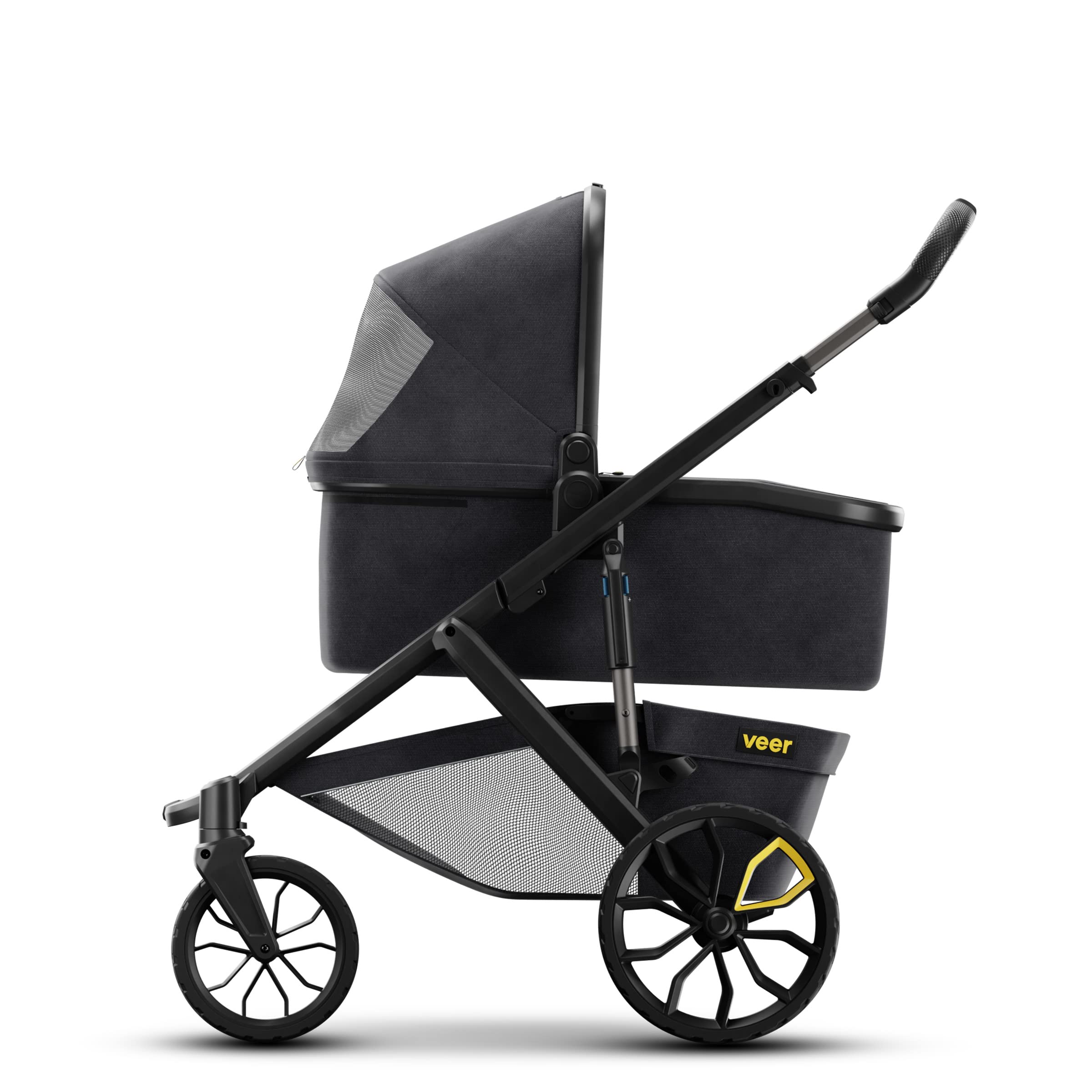 Veer Switchback & Roll frame front and rear suspension absorb bumps for comfort.