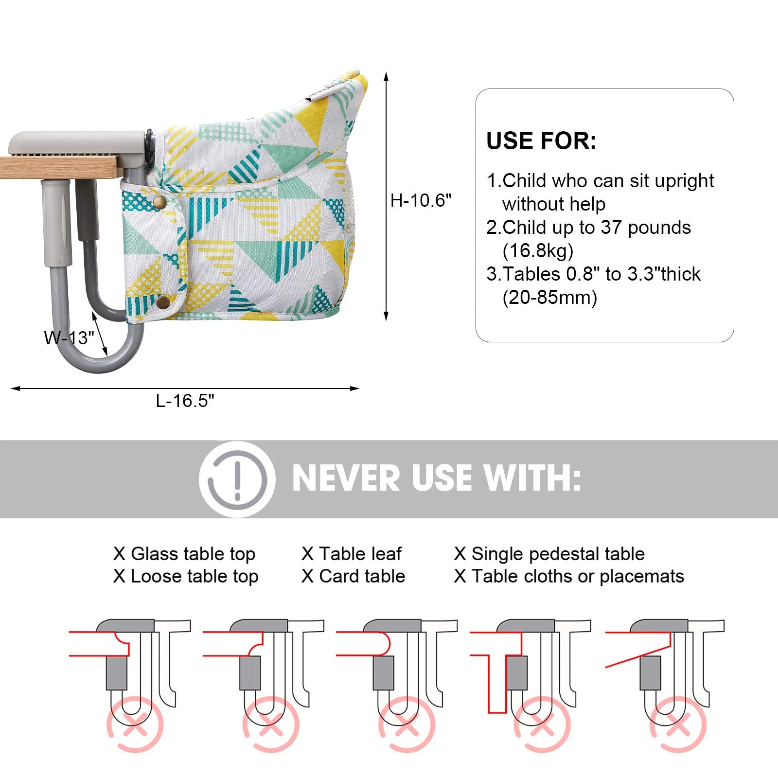 VEEYOO Hook On Chair creates portable family meal times at home or away