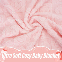 VEIDIA plush heart checkered blanket in car for comfortable travels