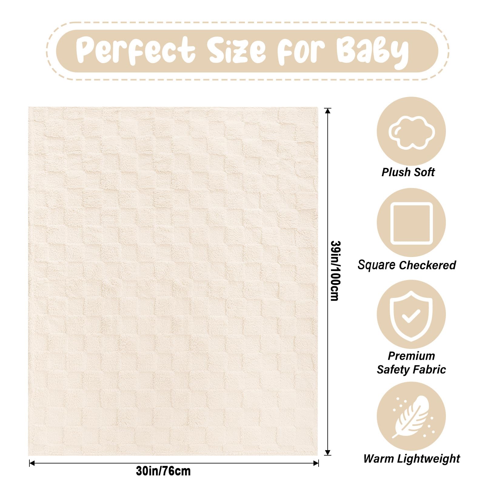 VEIDIA plush soft blanket on crib, providing gentle all-season comfort