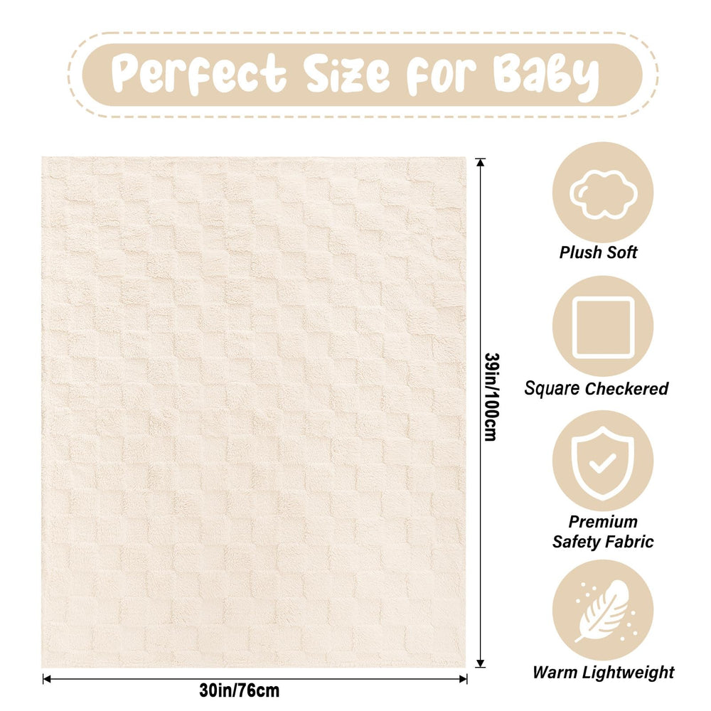 VEIDIA plush soft blanket on crib, providing gentle all-season comfort