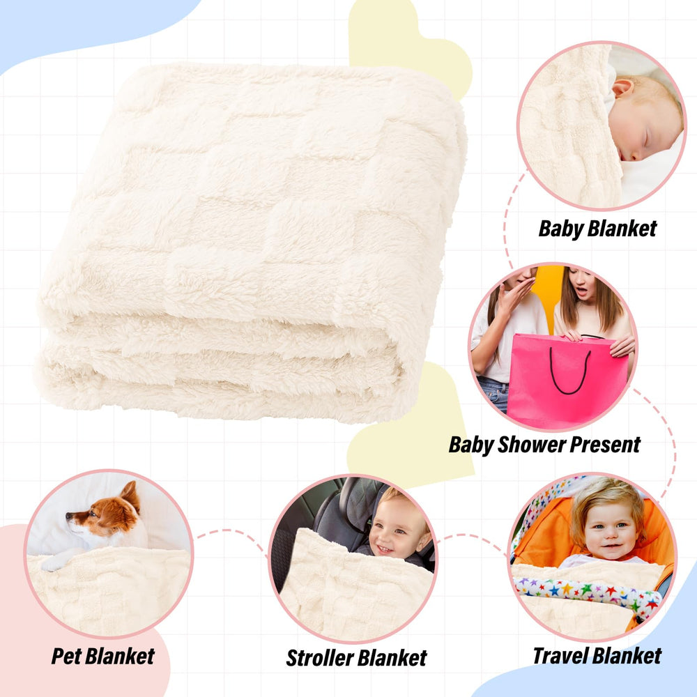 VEIDIA plush soft blanket gifting-ready, ideal baby shower or nursery decor