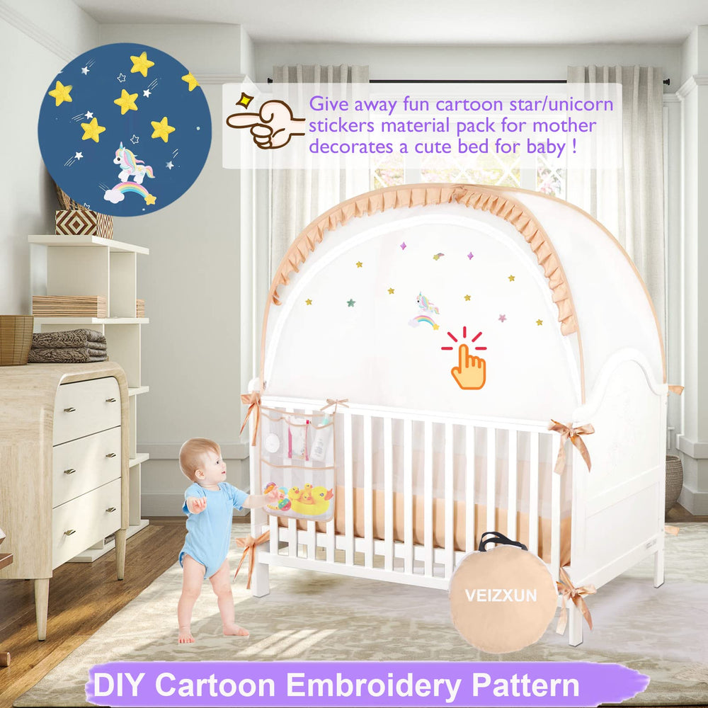 VEIZXUN safety net brackets keep baby secure in crib
