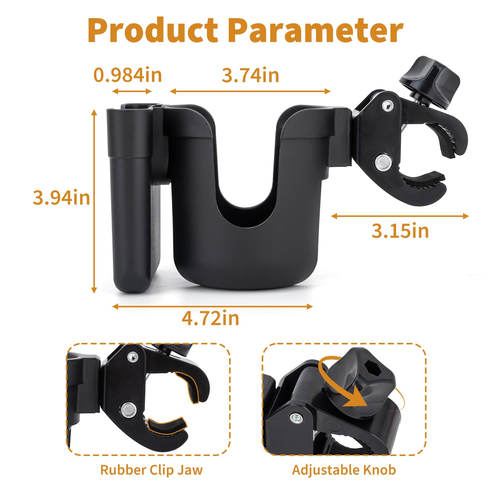 Vekniqo-black-stroller-accessory complements most setups while keeping essentials handy.
