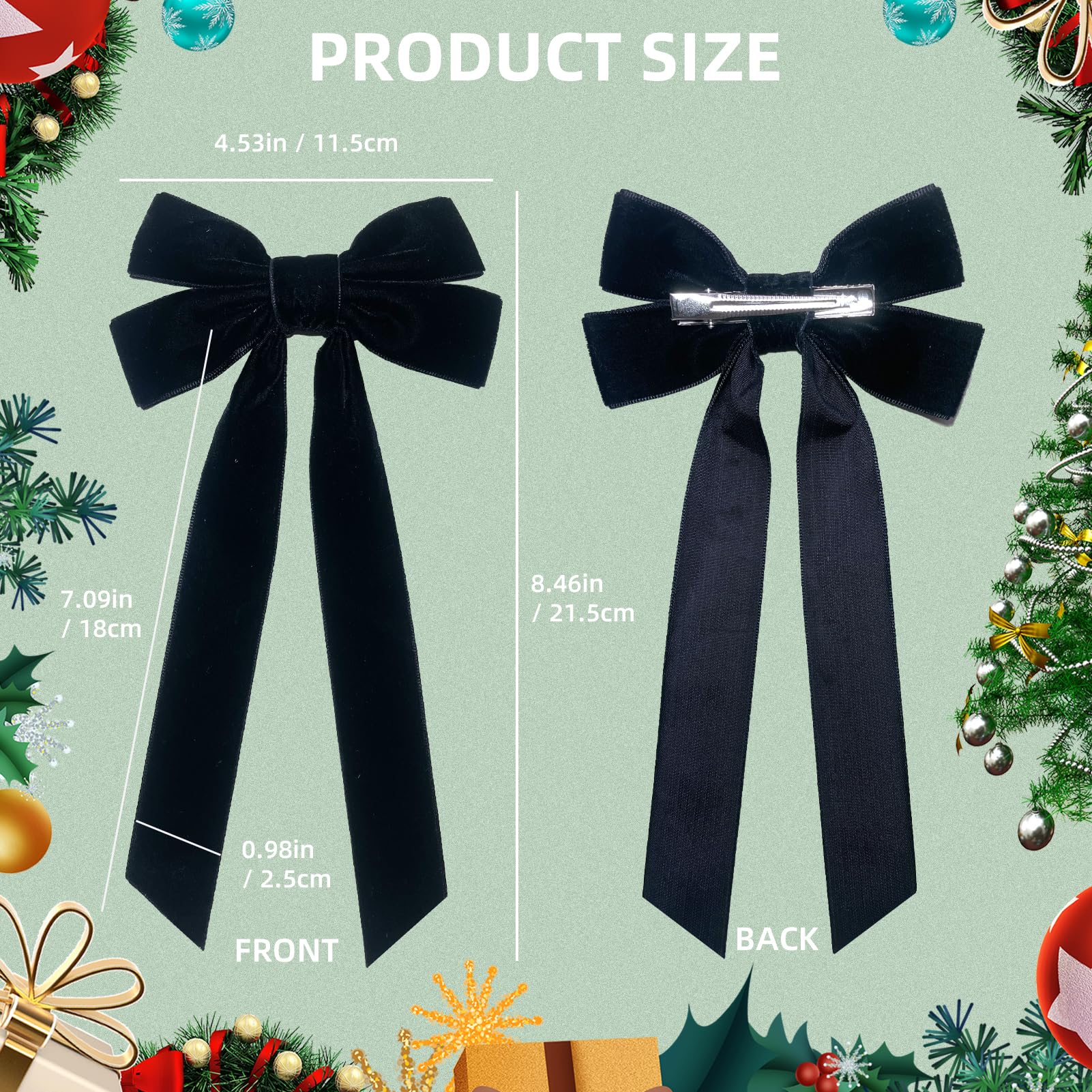 Velvet Bows Hair Clip packaging ready gift with elegant presentation.
