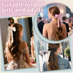 Velvet Bows Hair Clips clip detail showing strong grip without discomfort