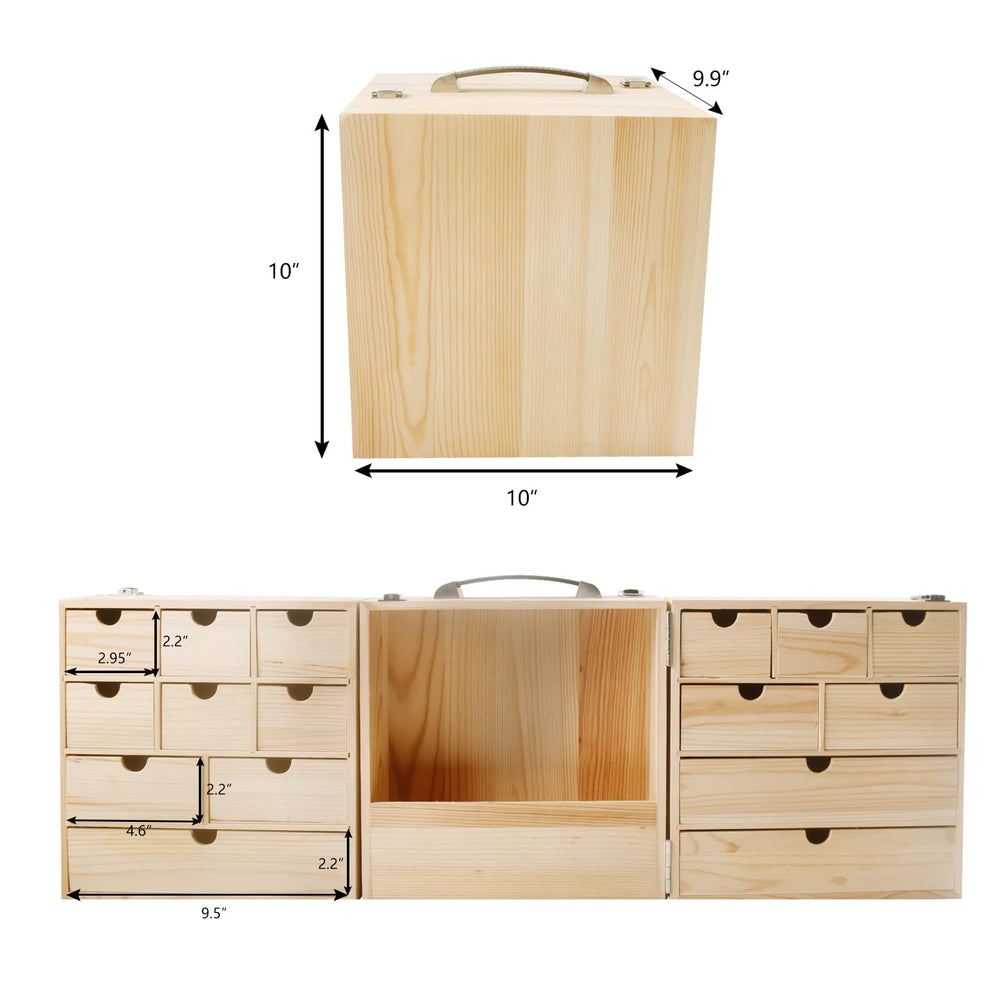 Vencer DIY Baby Keepsake Box with a sturdy handle and buckle for portable keepsakes
