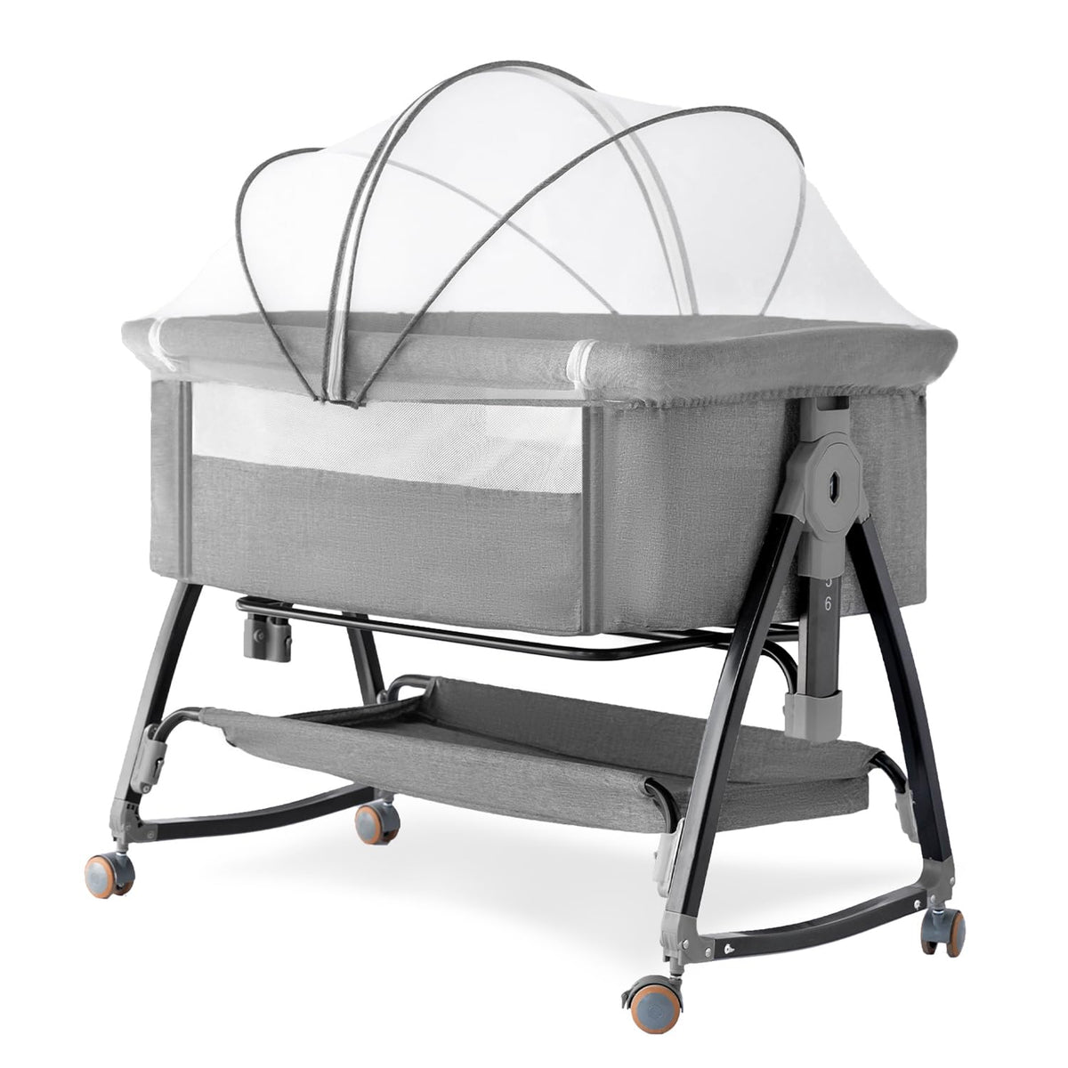 venowu bedside crib 3in1 rocking bassinet shows versatile sleep beside you for caregivers