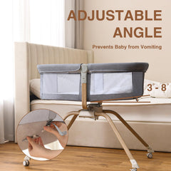 Venowu bedside crib adjustable-angle supports safer, customizable comfort during sleep or resting