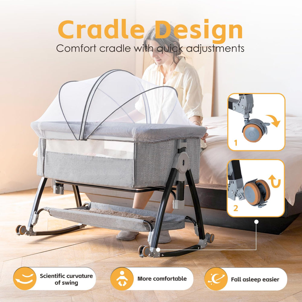 venowu bedside-crib-golden-triangle-structure conveys sturdy, safe framework