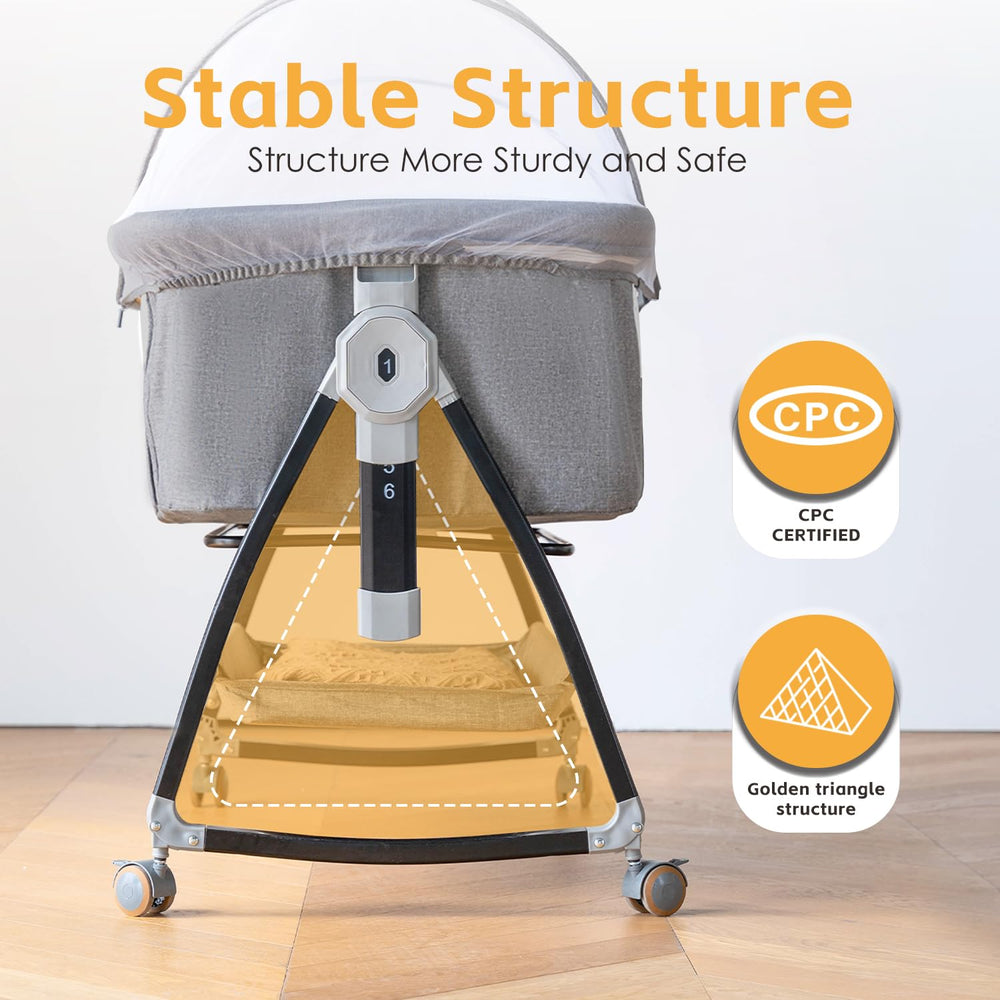 venowu bedside-crib-storage-basket indicates handy storage for essentials