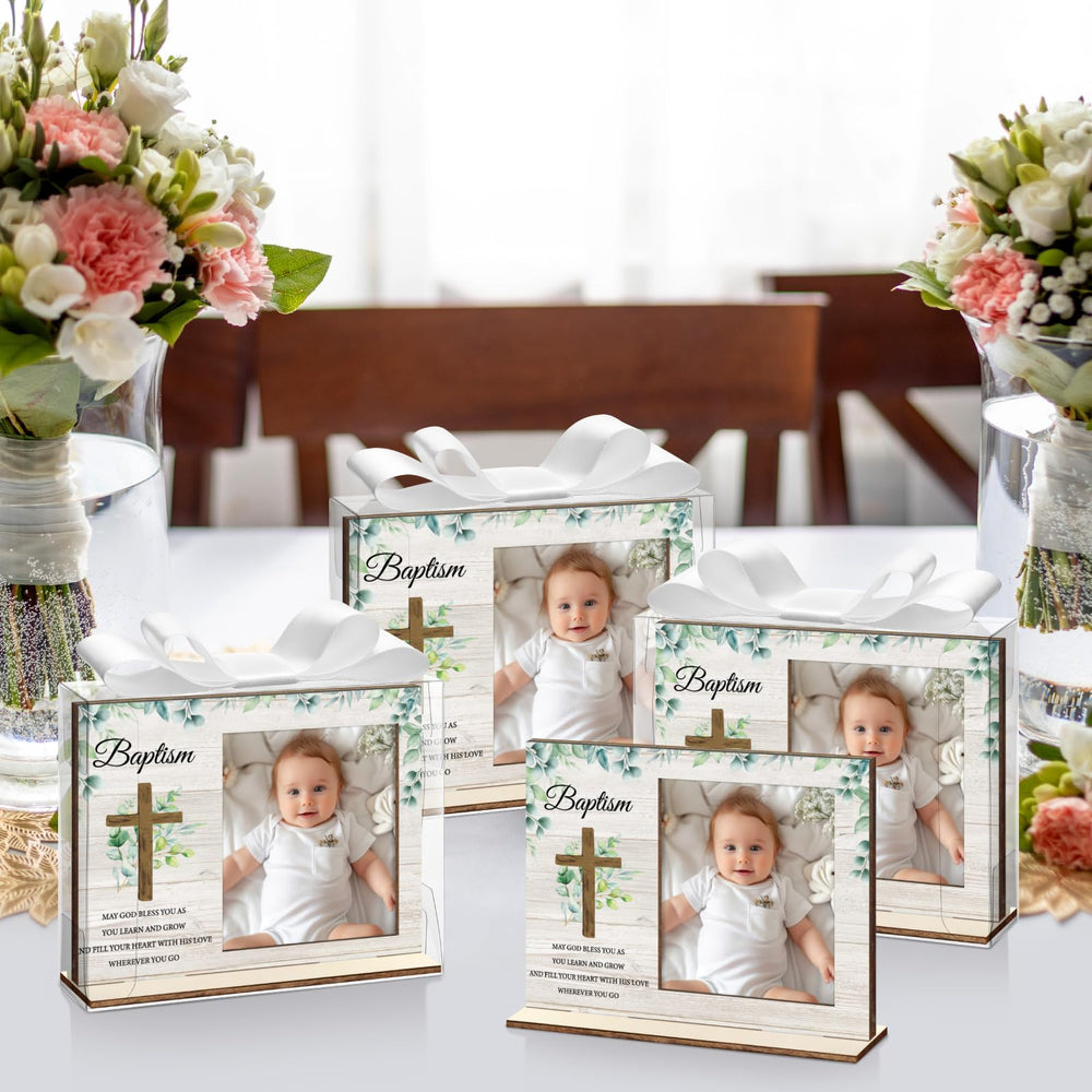 Vercraft baptism gift set packaging showcases a thoughtful, complete keepsake set.