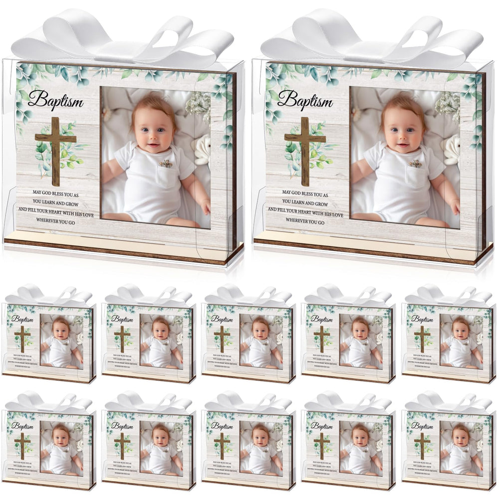 Vercraft baptism photo frame wood stands to display cherished memories beautifully.