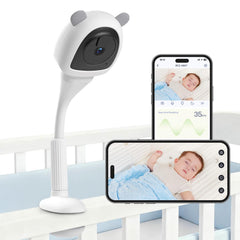VerdiNex 2K baby monitor cradle-view for easy sleep monitoring.