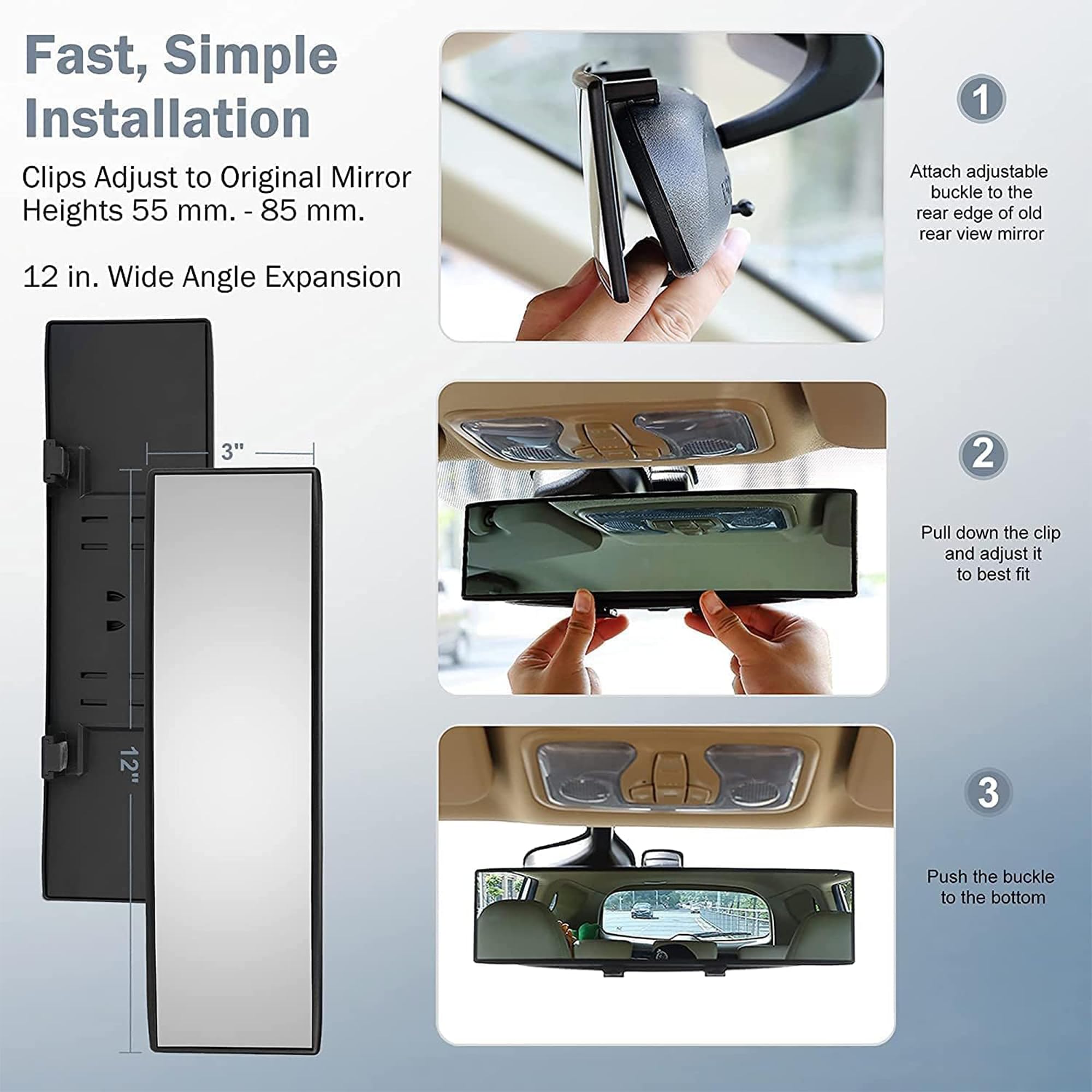 Verivue Mirrors baby monitoring view keeps rear-facing infant in sight for added safety.