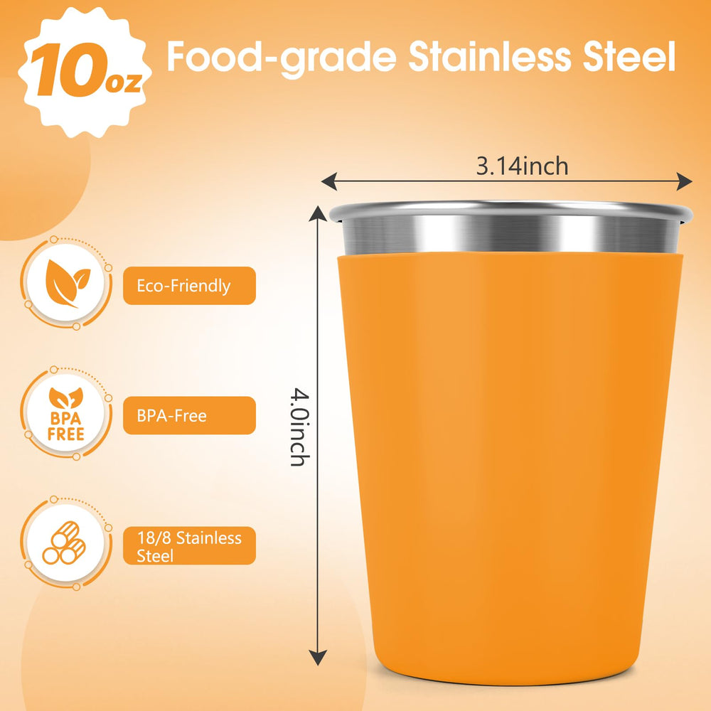 Vermida 10oz stainless steel cups offer durable, rust-resistant daily use