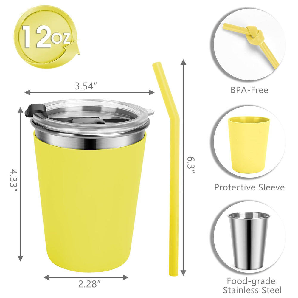 Vermida 12oz stainless-steel toddler cups with durable daily-use design.