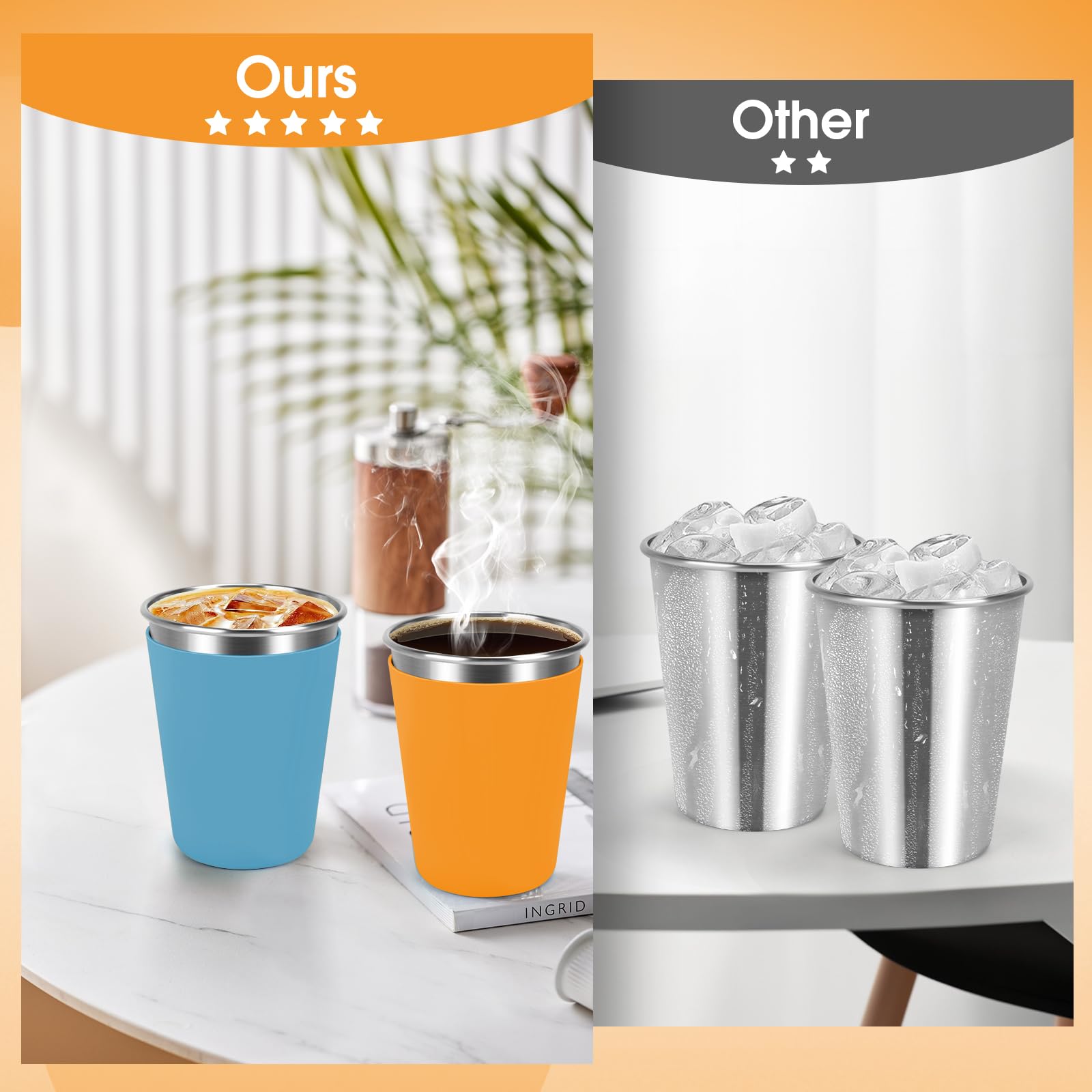 Vermida cups in outdoor use for travel, camping, and activities