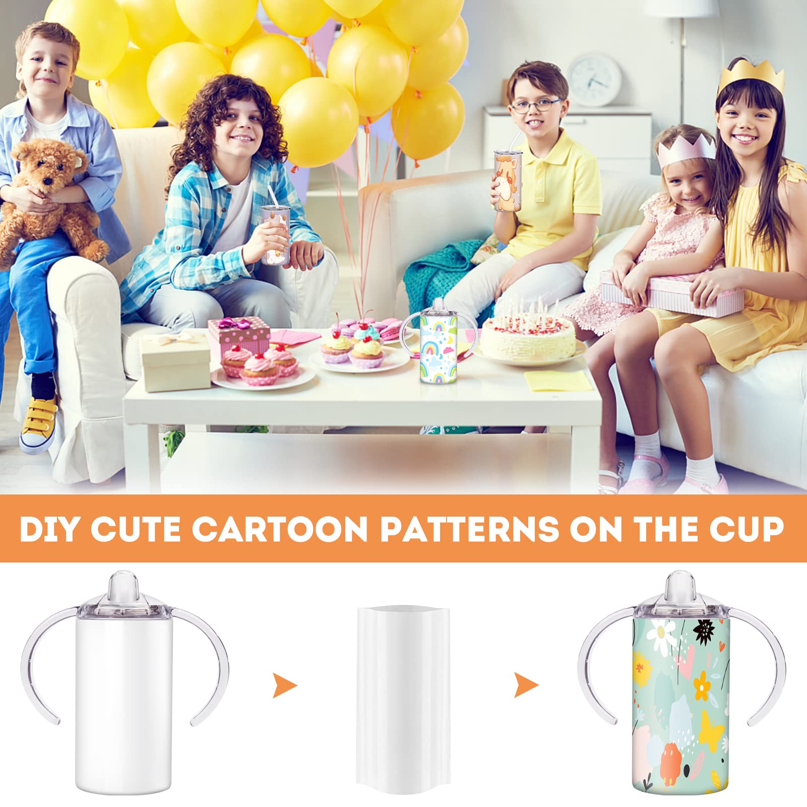 Vermida sublimation wraps kit—6-pack, enables vibrant personalized cup designs.