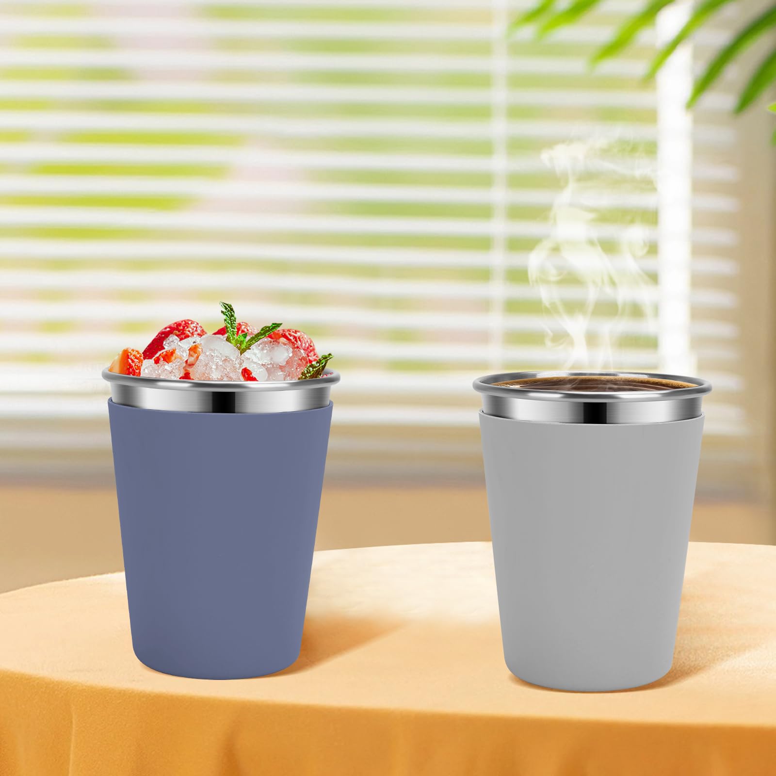 Vermida durable 18/8 stainless steel toddler tumbler withstands drops.