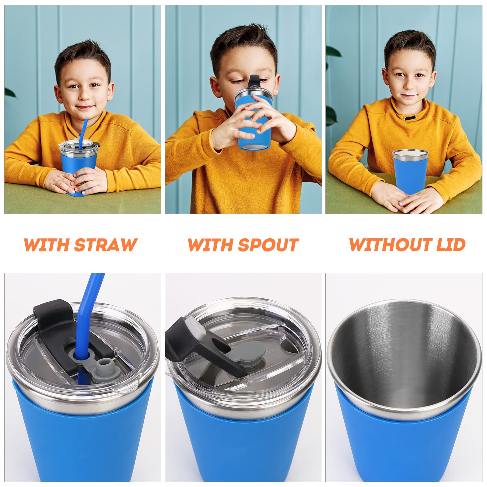 Vermida 12oz size is perfect for juice, water, or milk on-the-go.