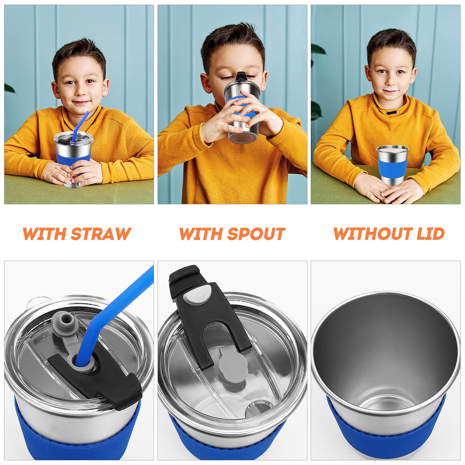 Vermida Kids Cups 18-8 stainless steel construction resists rust