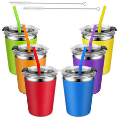 Vermida kids cups with leak-proof lids shown, ideal for spill-free travel.