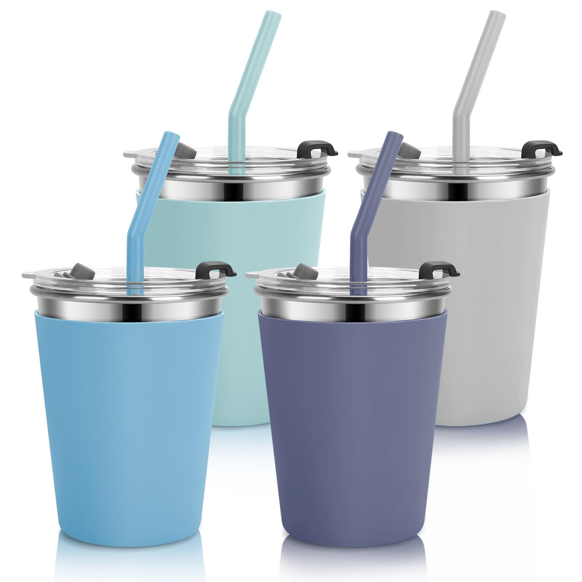 Vermida kids cups with leak-proof lids designed for spill-free travel.