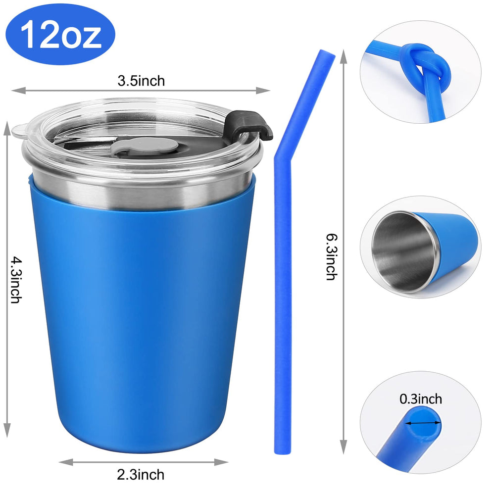 Vermida Kids Cups silicone straw provides gentle, chewable sipping for small teeth.