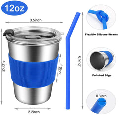 Vermida Kids Cups silicone straws for gentle, child-safe sipping