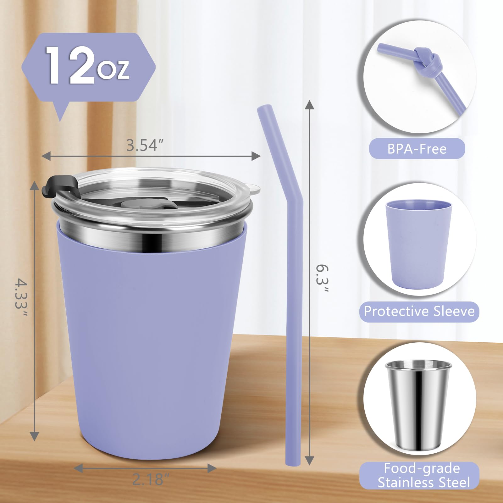 Soft silicone straw on Vermida cups is gentle on toddlers' lips.