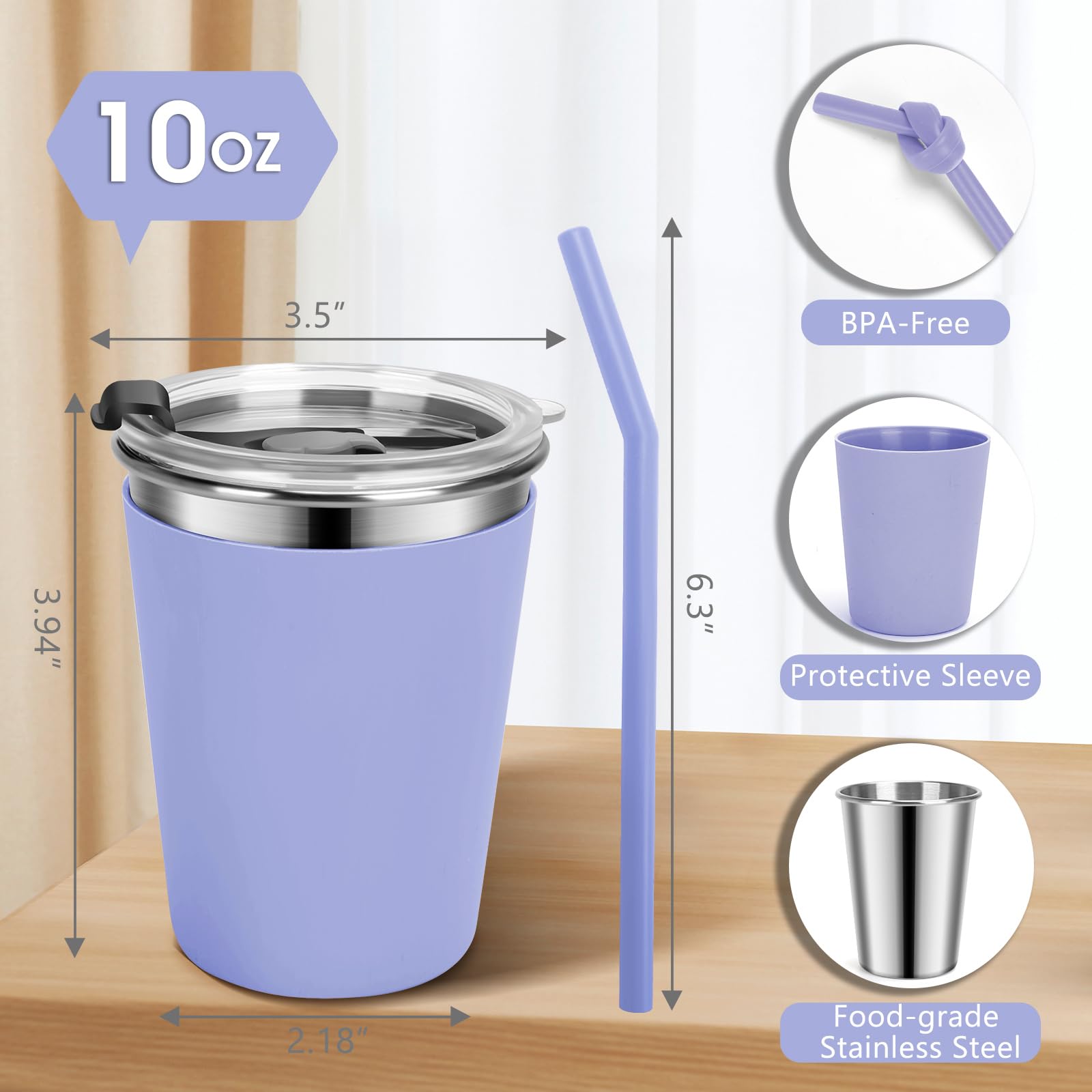 Vermida Kids Cups feature soft silicone straws for gentle sipping and chewing.