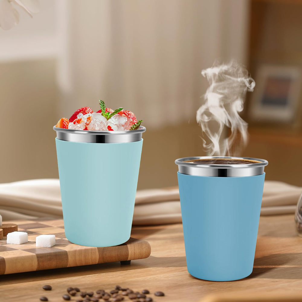 Leak-proof lids close securely, preventing spills during travel and outdoor adventures.