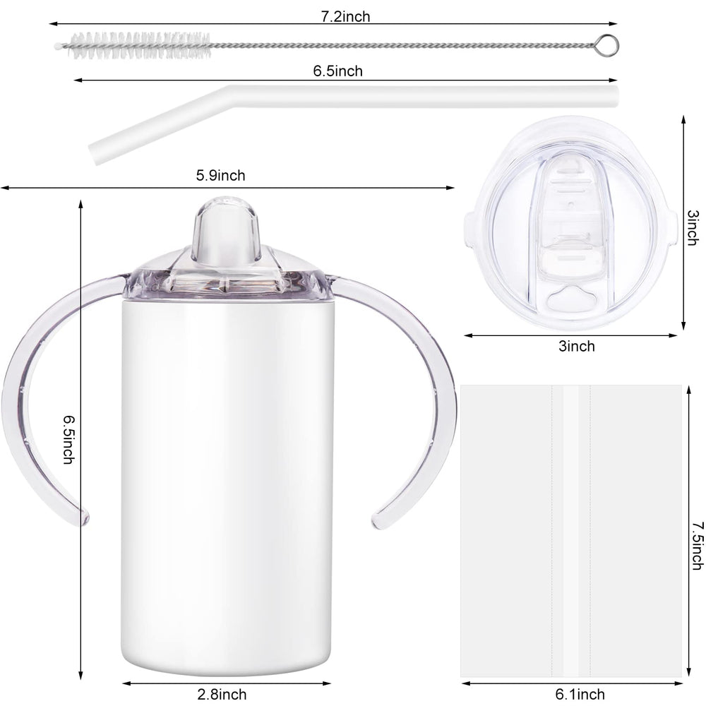 Vermida sippy cup lids and straws—2-pack, leak-free for mess-free travel.